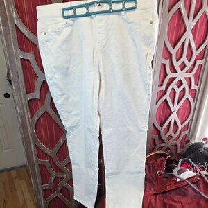 J. Jill Off White Corduroy Jeggings